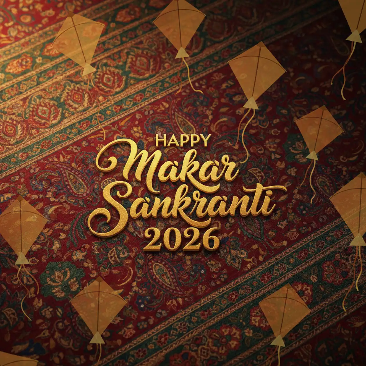 Free Download Makar Sankranti Greeting Card 2026 - High Quality Makar Sankranti Wishes 2026 Background