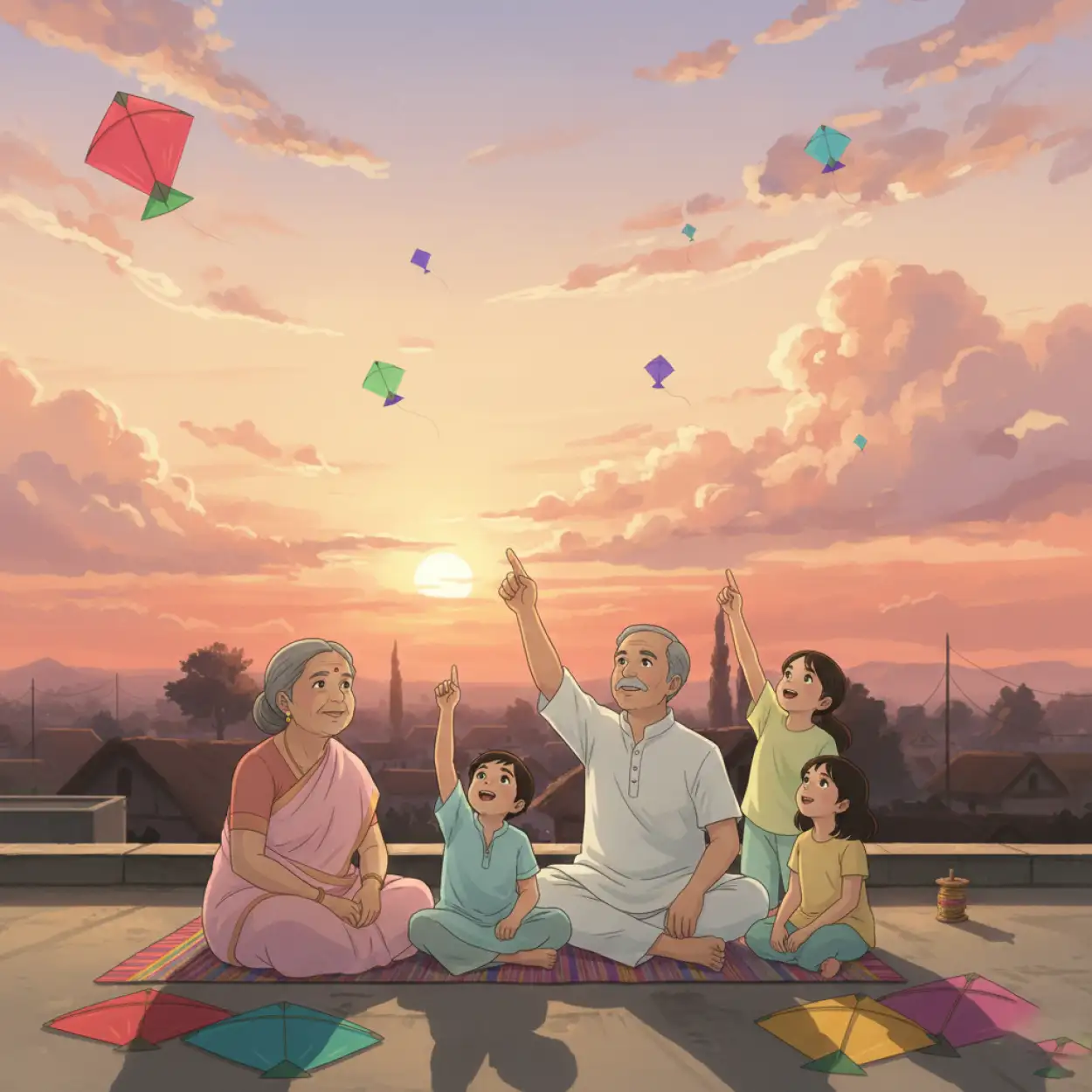 Free Download Makar Sankranti Greeting Card Background - High Quality Makar Sankranti Background Background Image