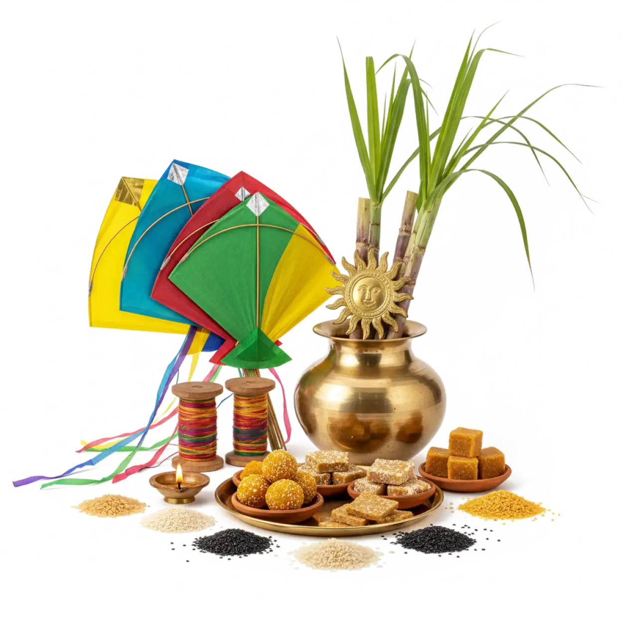 Free Download Makar Sankranti Greeting Png Hd - High Quality Makar Sankranti Png PNG Image