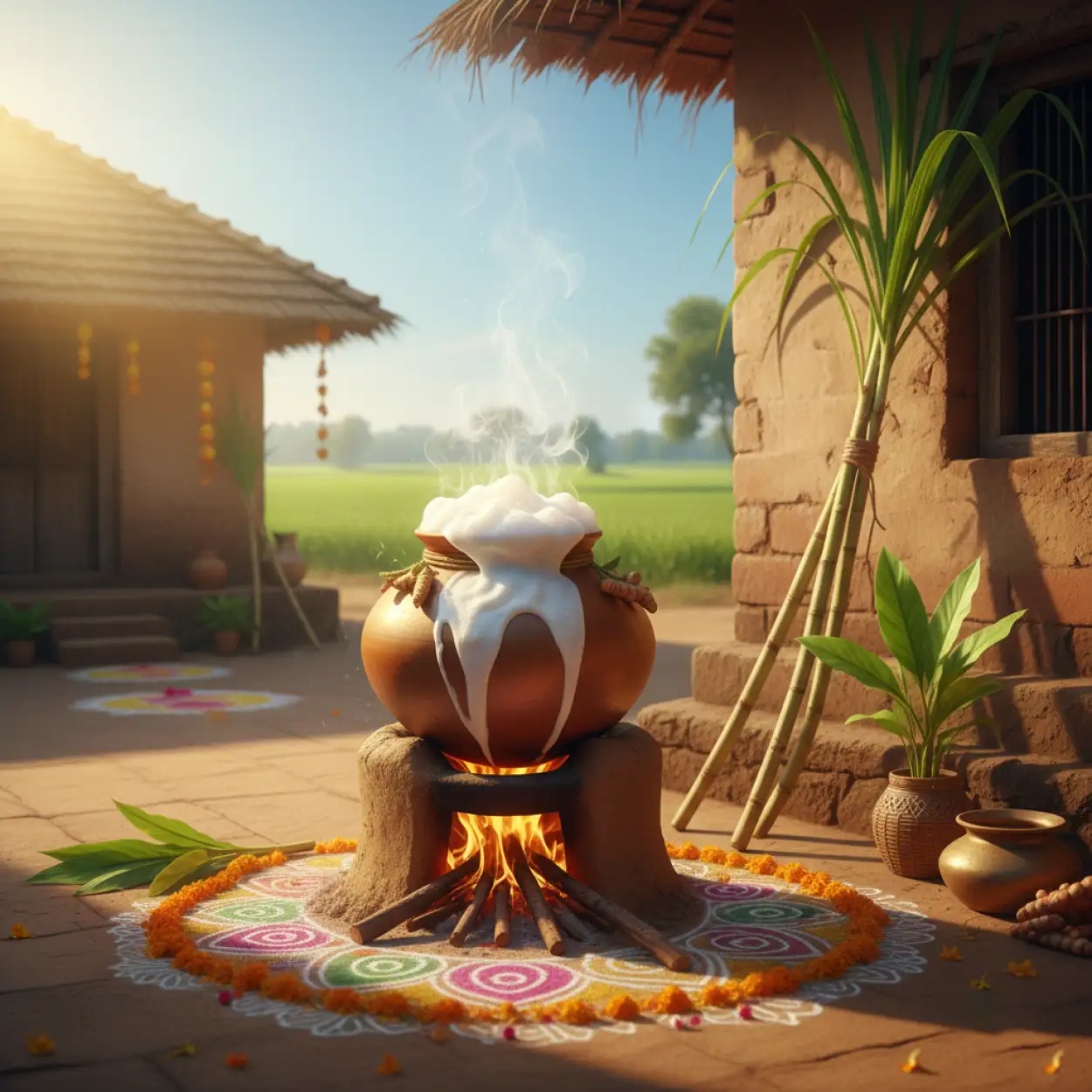 Free Download Makar Sankranti Lohri Pongal Background - High Quality Makar Sankranti Background Background Image