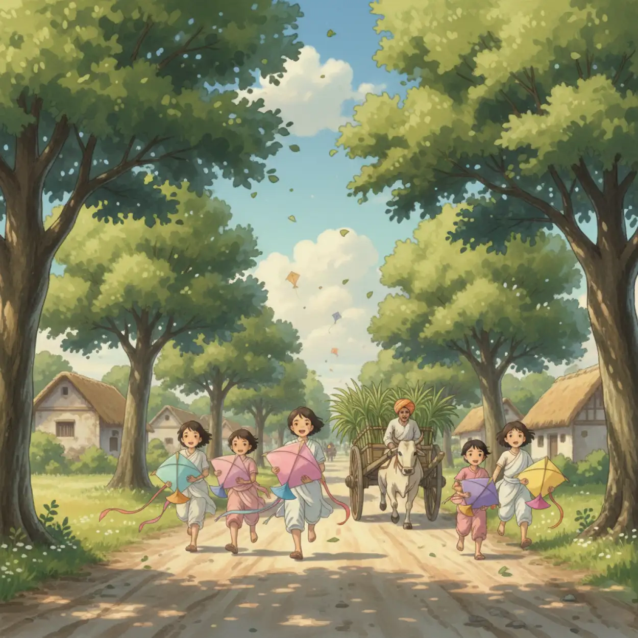 Free Download Makar Sankranti Rural Background - High Quality Makar Sankranti Background Background Image