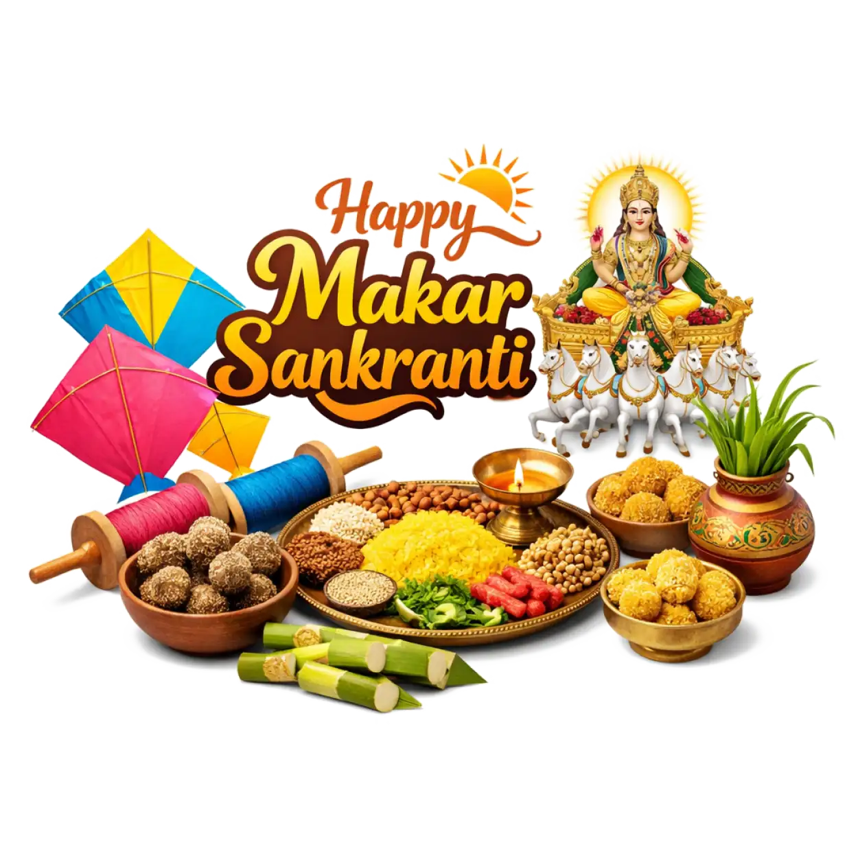 Free Download Makar Sankranti Text Png Hindi - High Quality Makar Sankranti Png PNG Image