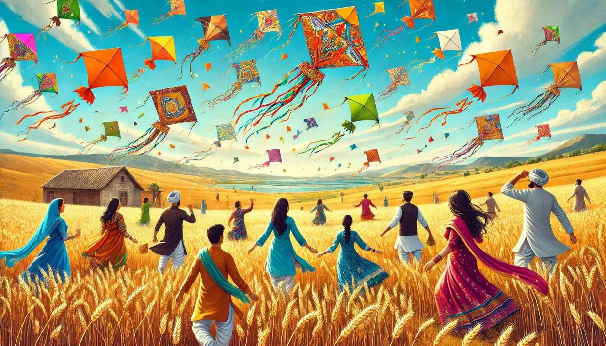 Makar Sankranti Wallpapers For Kids With Kite Themes - Royalty Free Makar Sankranti Wallpaper Image | Pngmagic Free Download Makar Sankranti Wallpapers For Kids With Kite Themes - High Quality Makar Sankranti Wallpaper Background