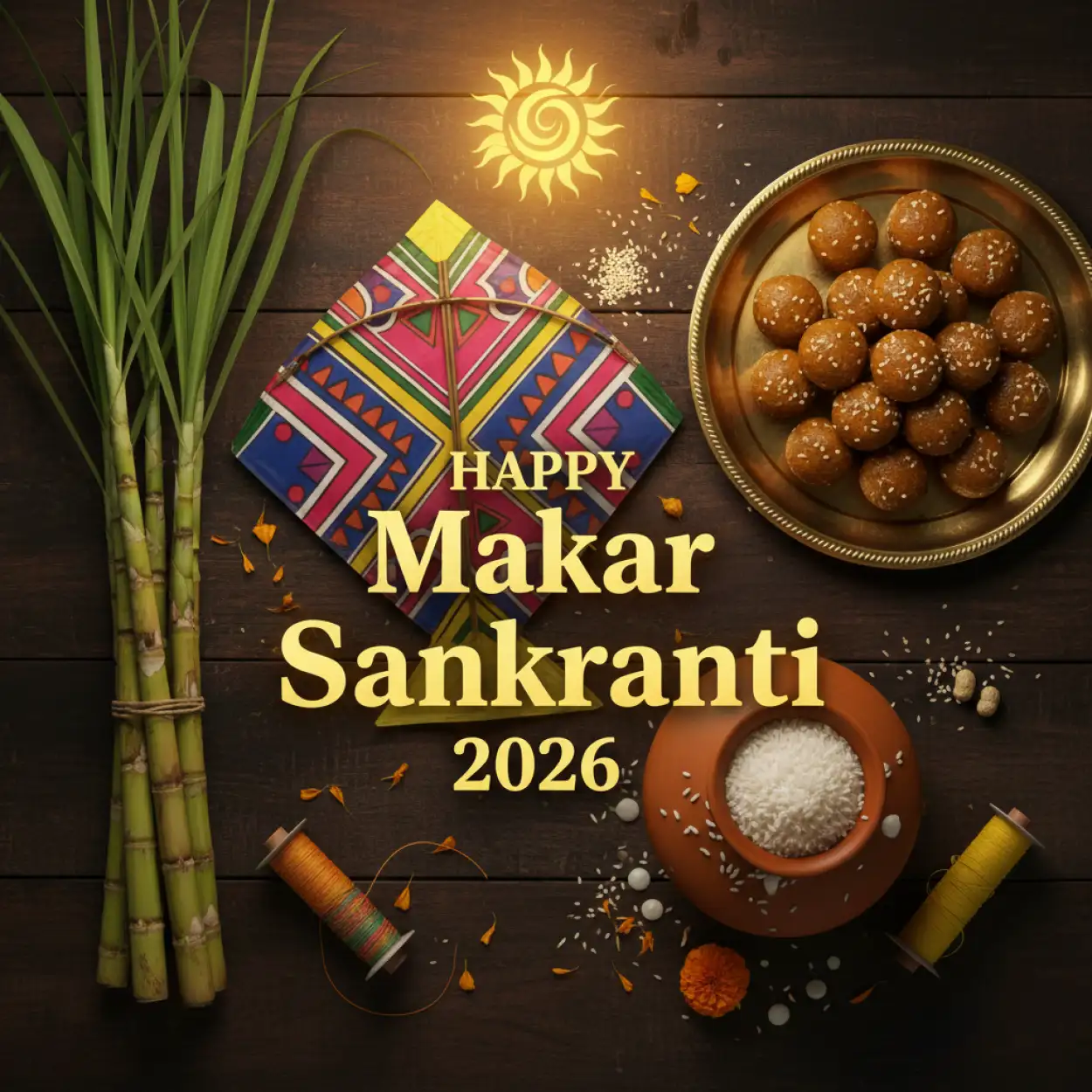 Free Download Makar Sankranti Wishes Commercial Design 2026 - High Quality Makar Sankranti Wishes 2026 Background