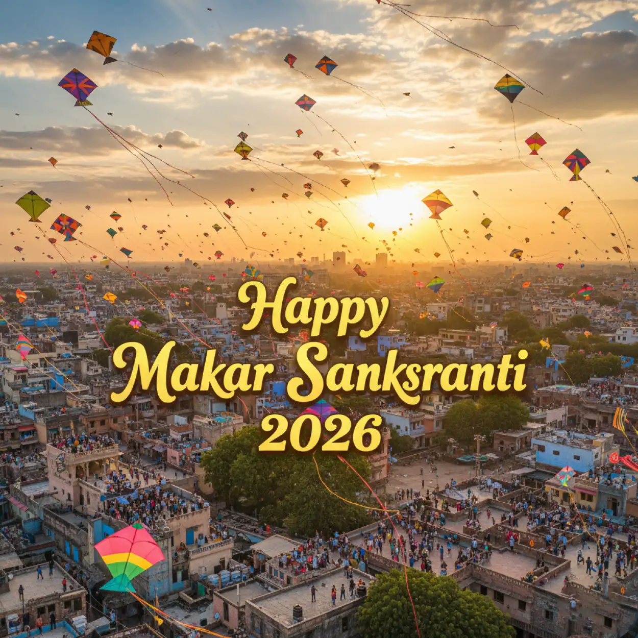 Free Download Makar Sankranti Wishes Happiness Message 2026 - High Quality Makar Sankranti Wishes 2026 Background