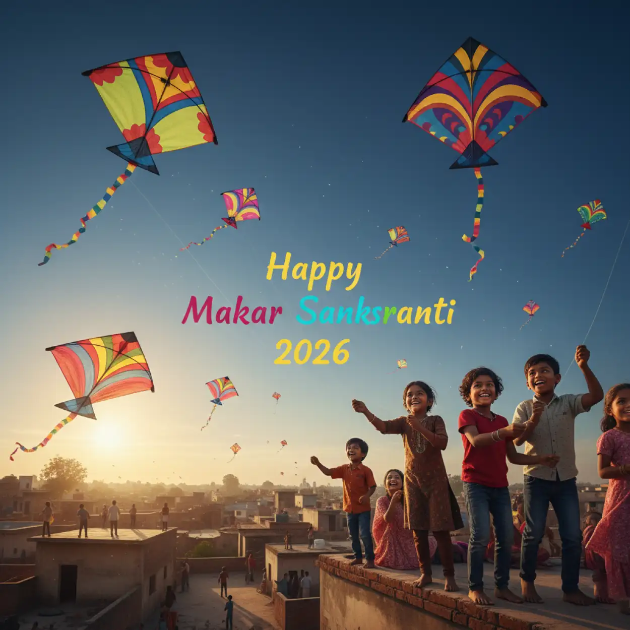 Free Download Makar Sankranti Wishes Joyful Celebration 2026 - High Quality Makar Sankranti Wishes 2026 Background
