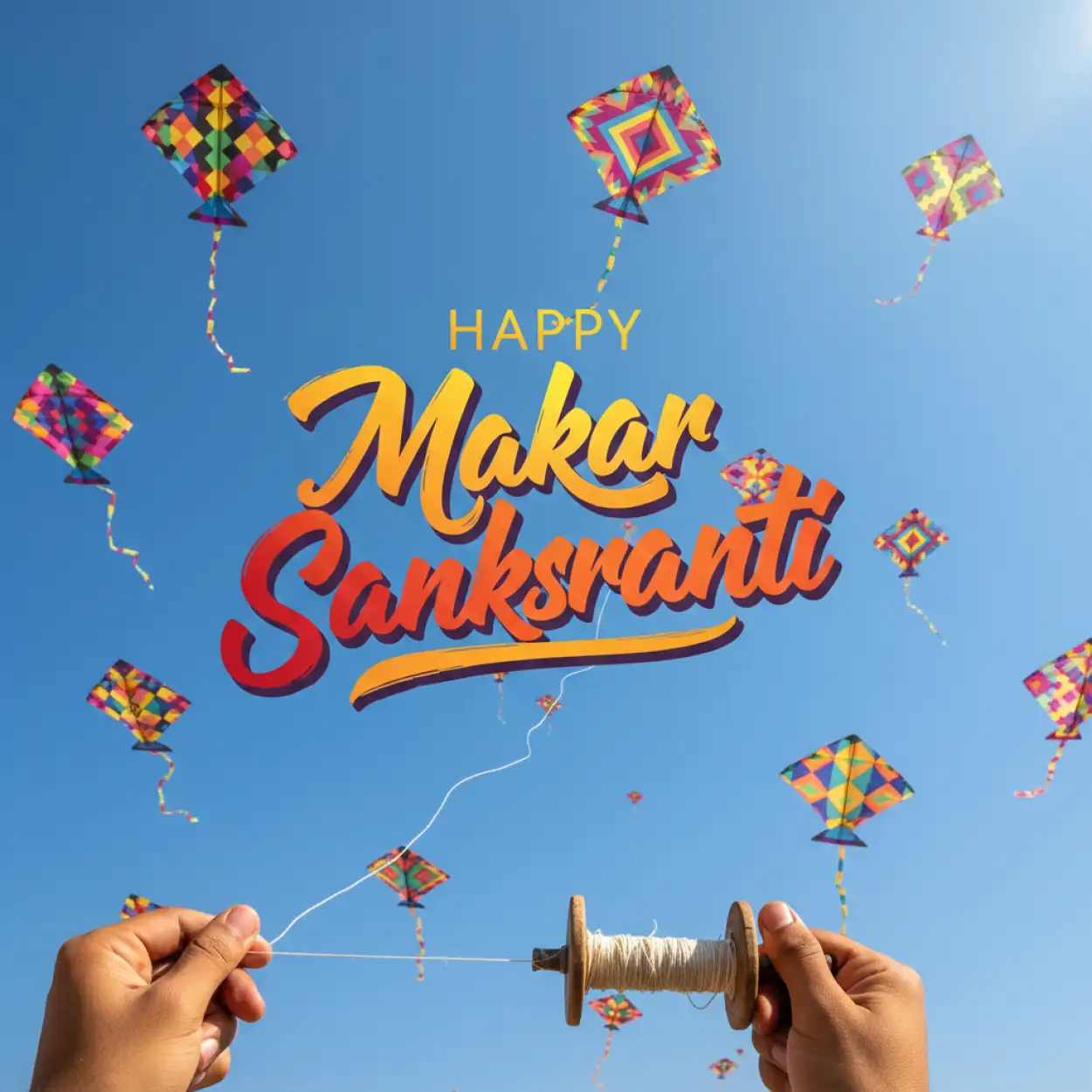 Free Download Makar Sankranti Wishes Long Message 2026 - High Quality Happy Makar Sankranti Greetings 2026 Background