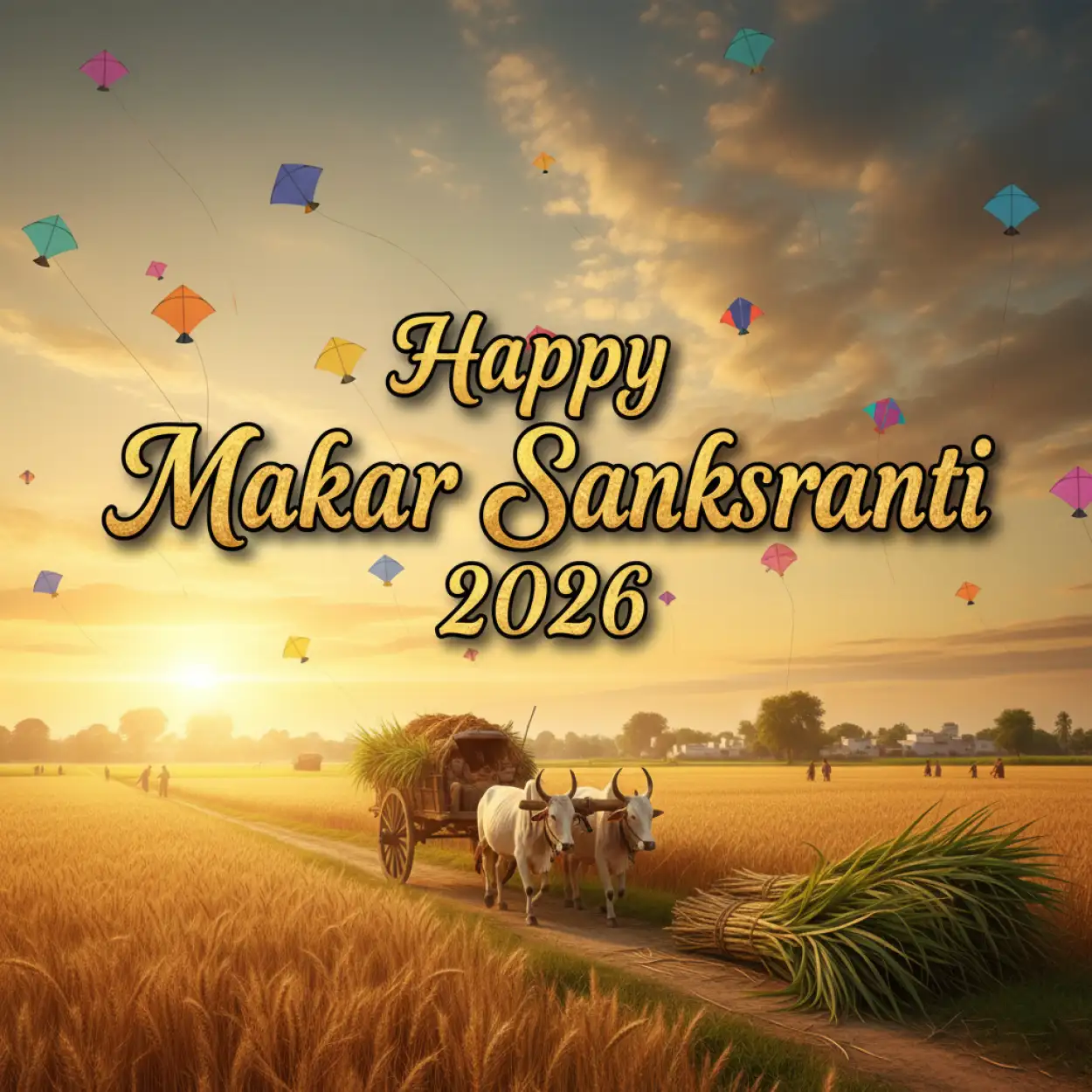 Free Download Makar Sankranti Wishes Messages 2026 - High Quality Makar Sankranti Wishes 2026 Background