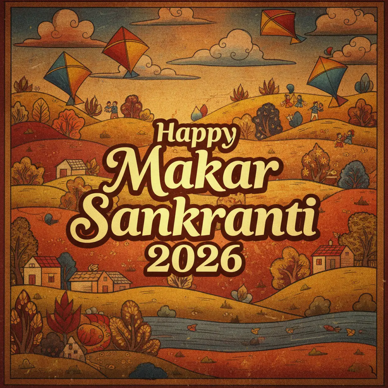Free Download Makar Sankranti Wishes Minimal Design 2026 - High Quality Makar Sankranti Wishes 2026 Background