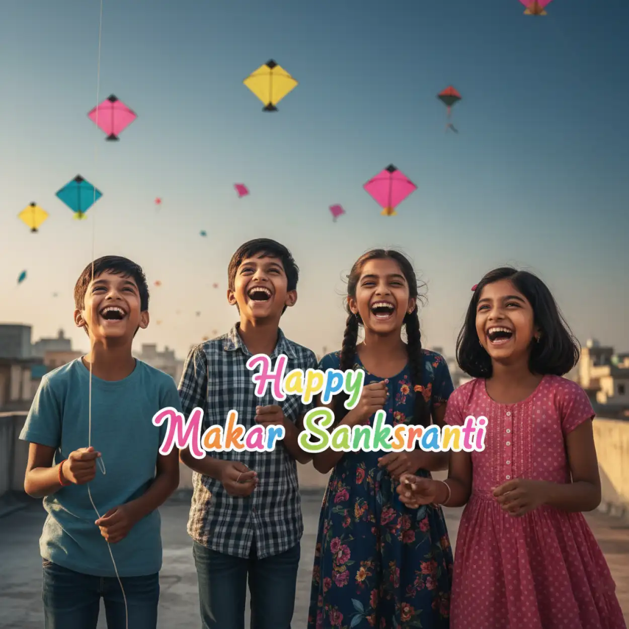 Free Download Makar Sankranti Wishes Prosperity Happiness 2026 - High Quality Happy Makar Sankranti Greetings 2026 Image