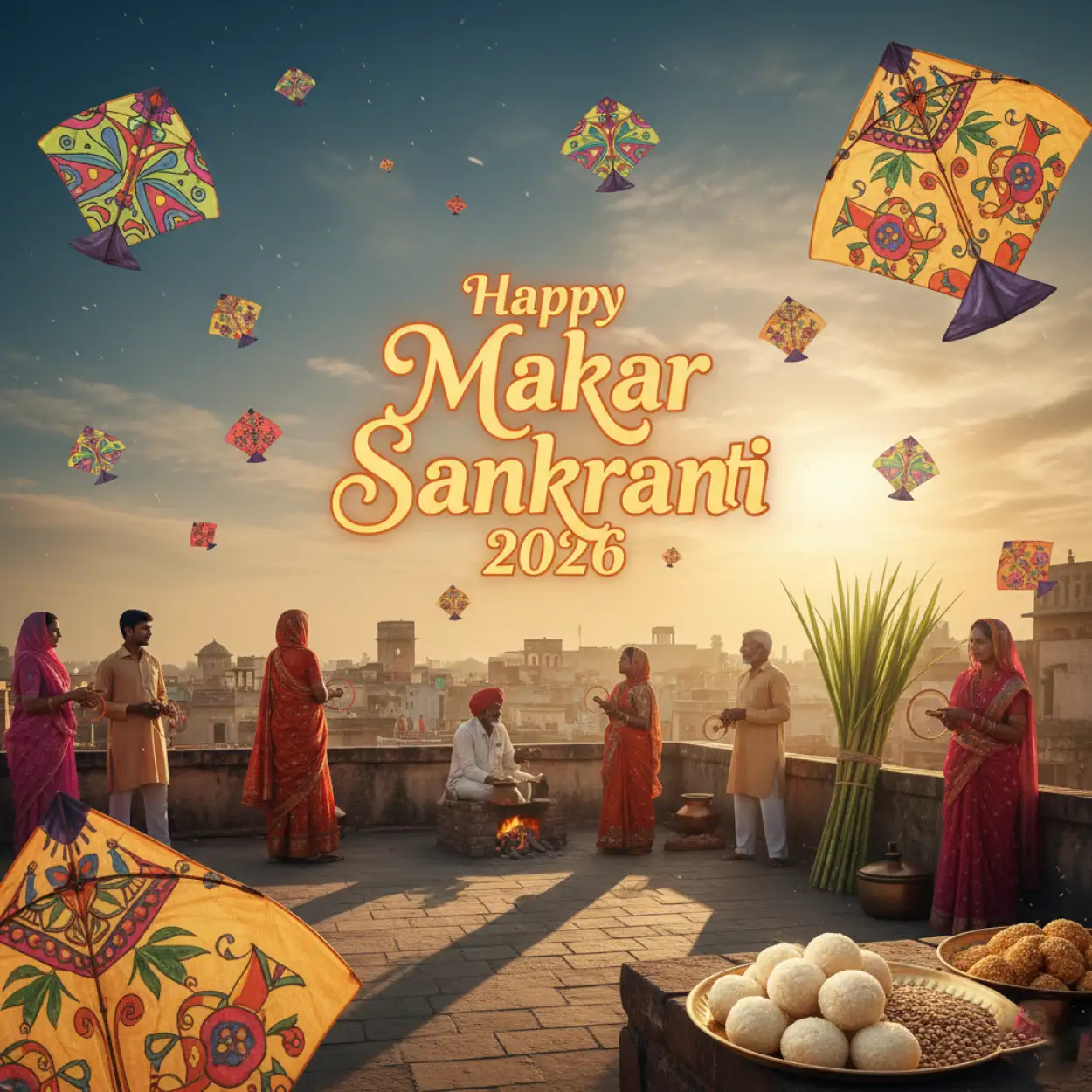Free Download Makar Sankranti Wishes Shop Banner 2026 - High Quality Makar Sankranti Wishes 2026 Background
