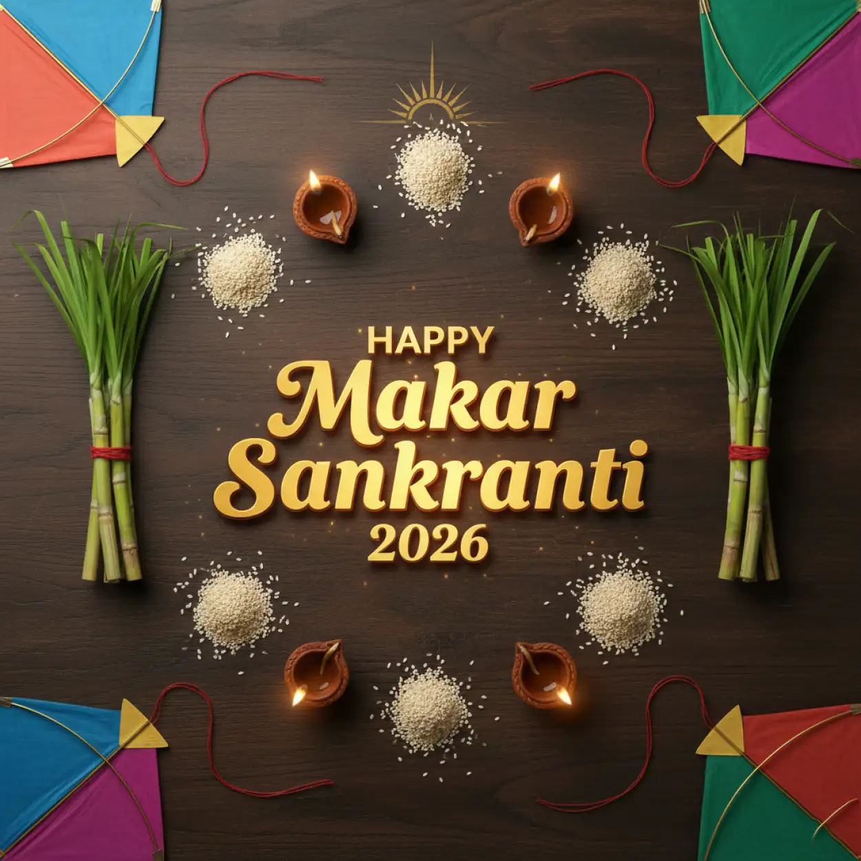 Free Download Makar Sankranti Wishes With Sun God 2026 - High Quality Makar Sankranti Wishes 2026 Image