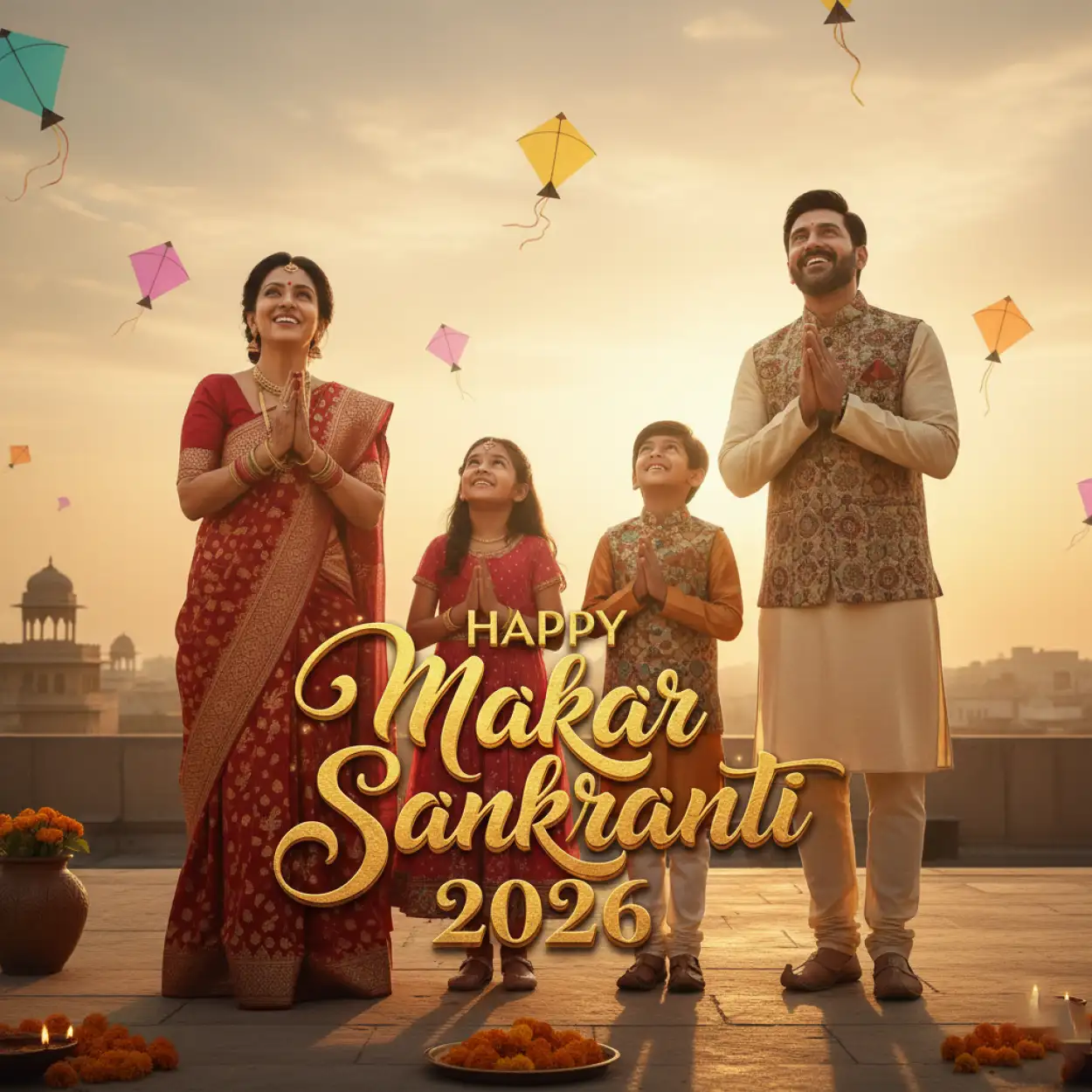 Free Download Makar Sankranti Wishes Youtube Thumbnail 2026 - High Quality Makar Sankranti Wishes 2026 Background Image