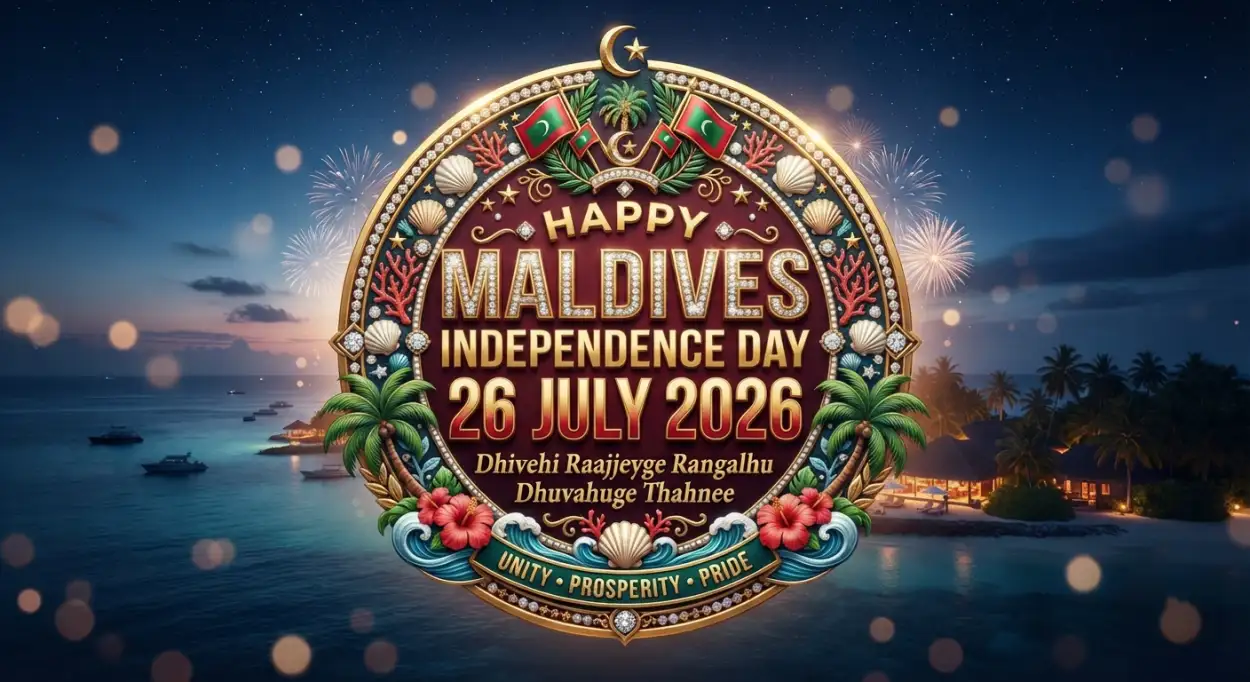 Free Download Maldives Independence Day Badge Design - High Quality Maldives Independence Day 2026 Image