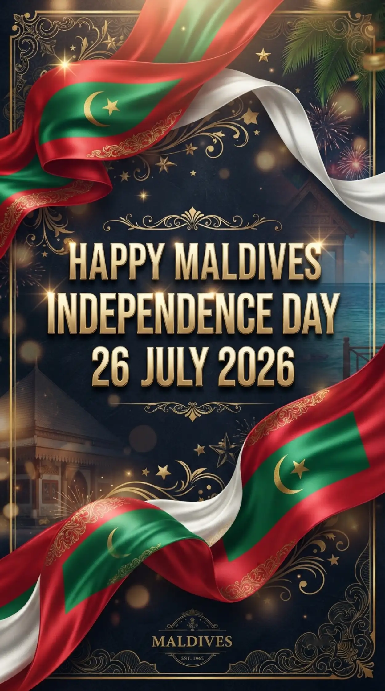 Free Download Maldives Independence Day Patriotic Design - High Quality Maldives Independence Day 2026 Image