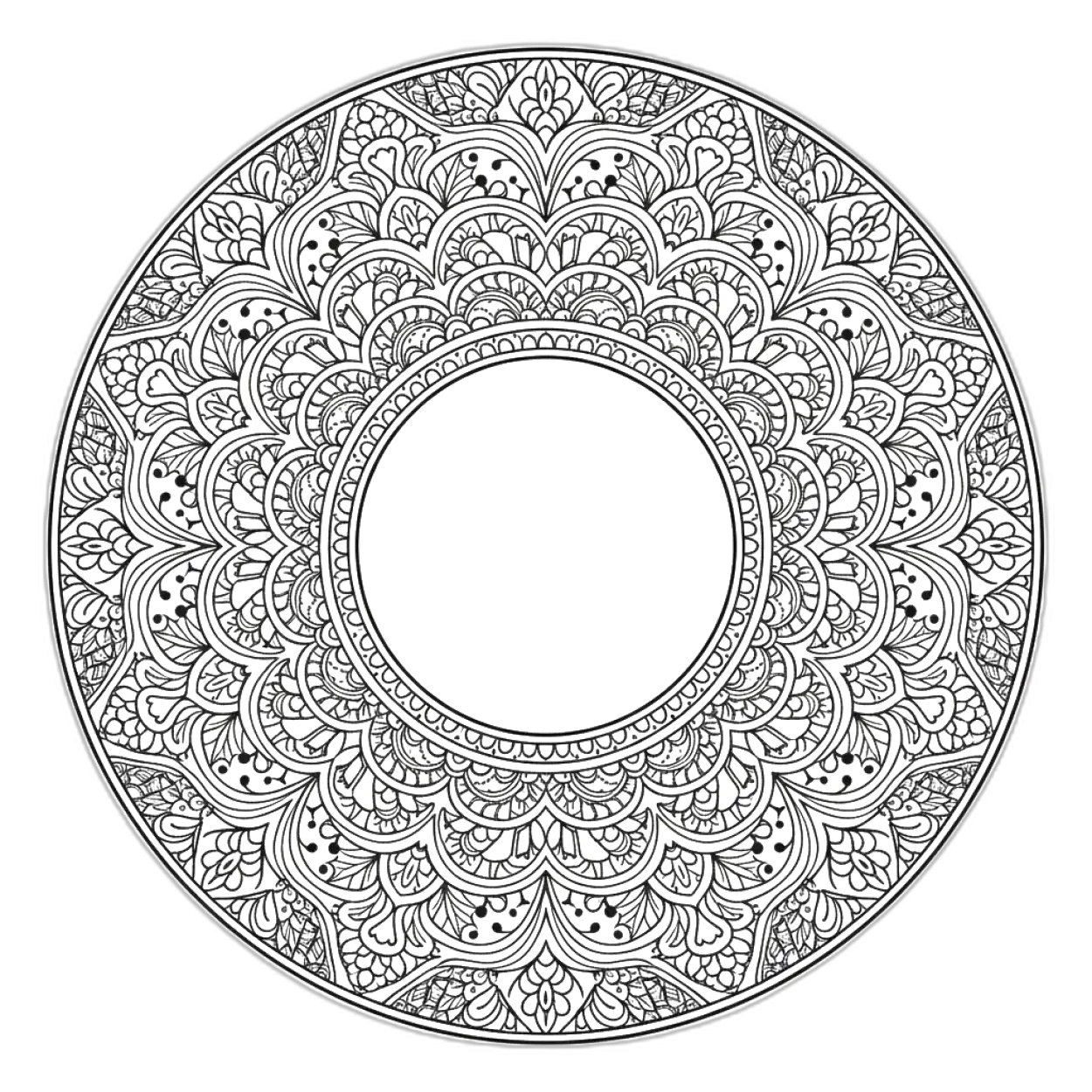 Free Download Mandala Frame Png Transparent - High Quality Frame Png PNG Image