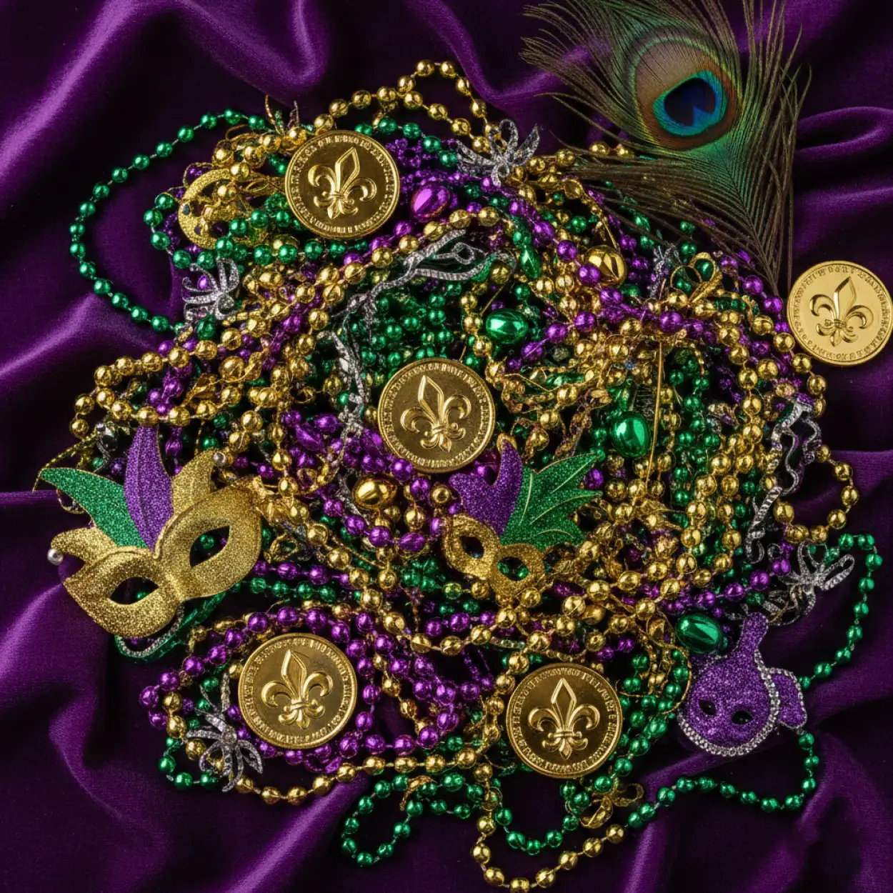 Free Download Mardi Gras Beads And Mask Background Image - High Quality Mardi Gras Background Background