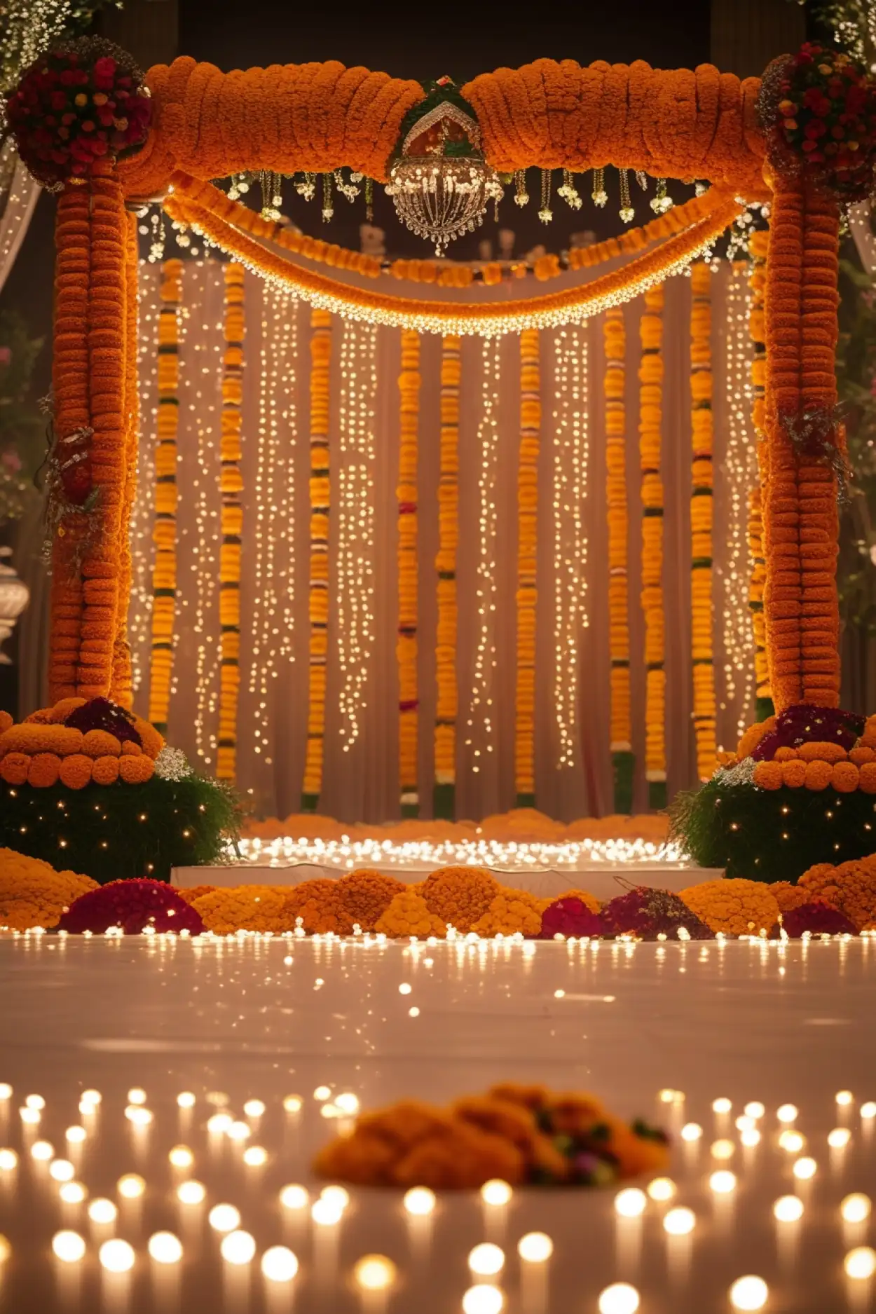 Free Download Marigold Flower Necklace For Bride - High Quality Marigold Flower Background