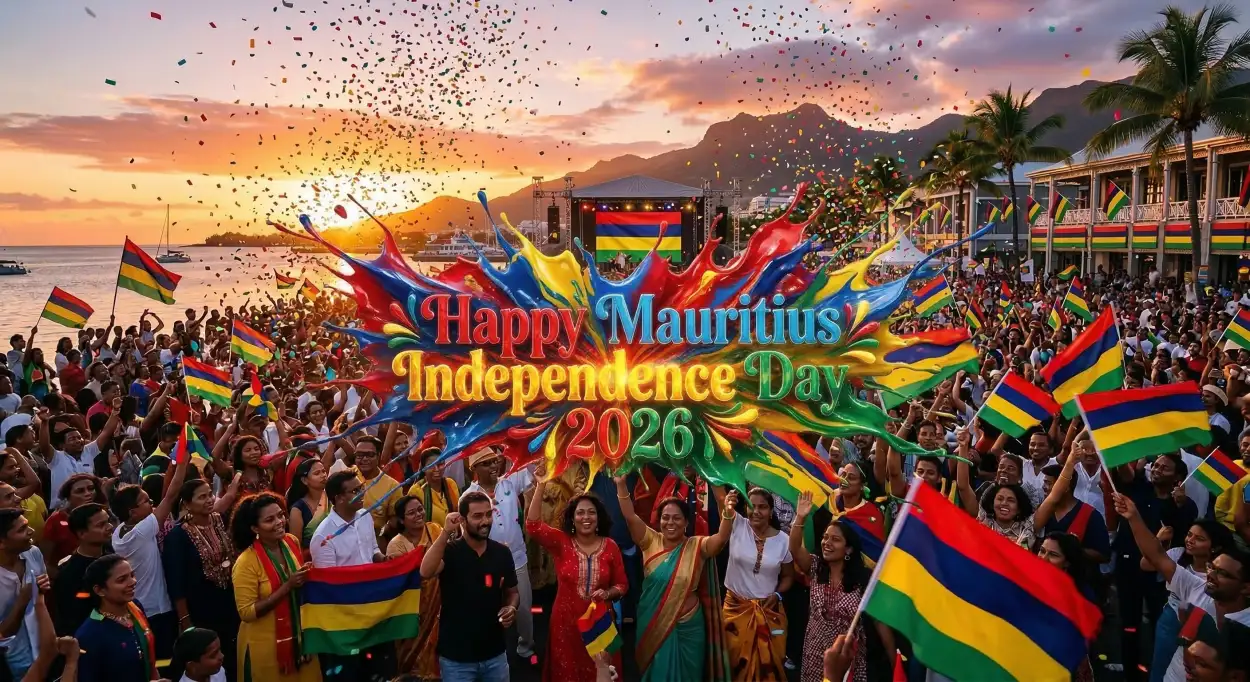 Free Download Mauritius National Day 2026 Celebration Message - High Quality Happy Mauritius Independence Day 2026 Image