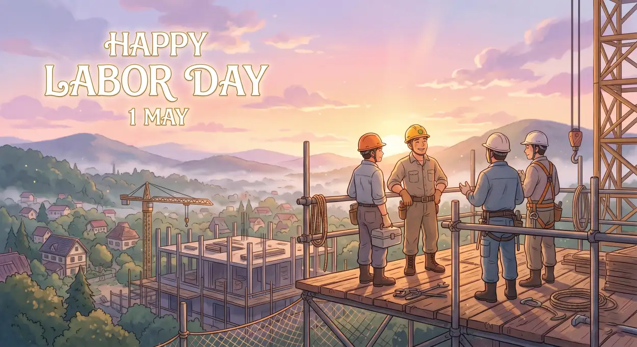 Free Download May Day Background Hd Free Download - High Quality International Labor Day Wishes 2026 Background Image