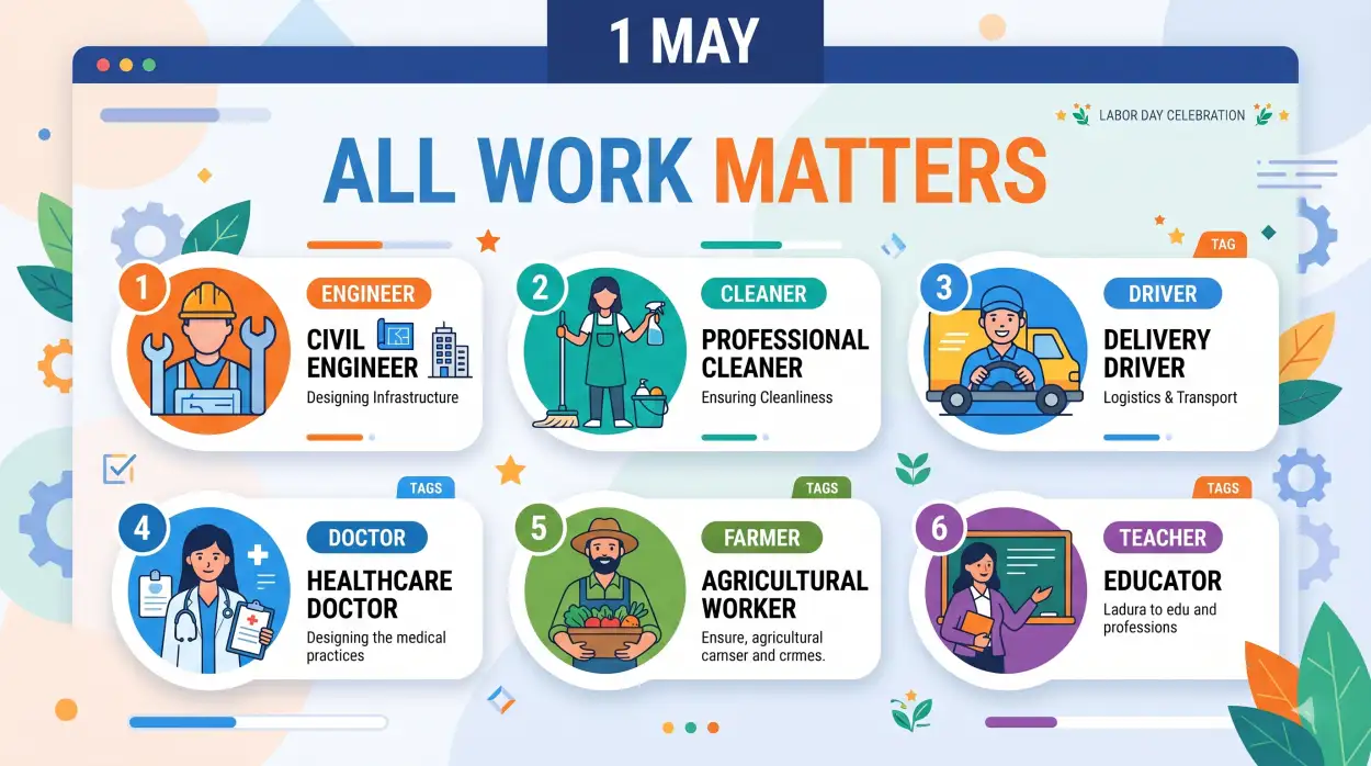 Free Download May Day Status Images For Whatsapp - High Quality International Labor Day Wishes 2026 Image