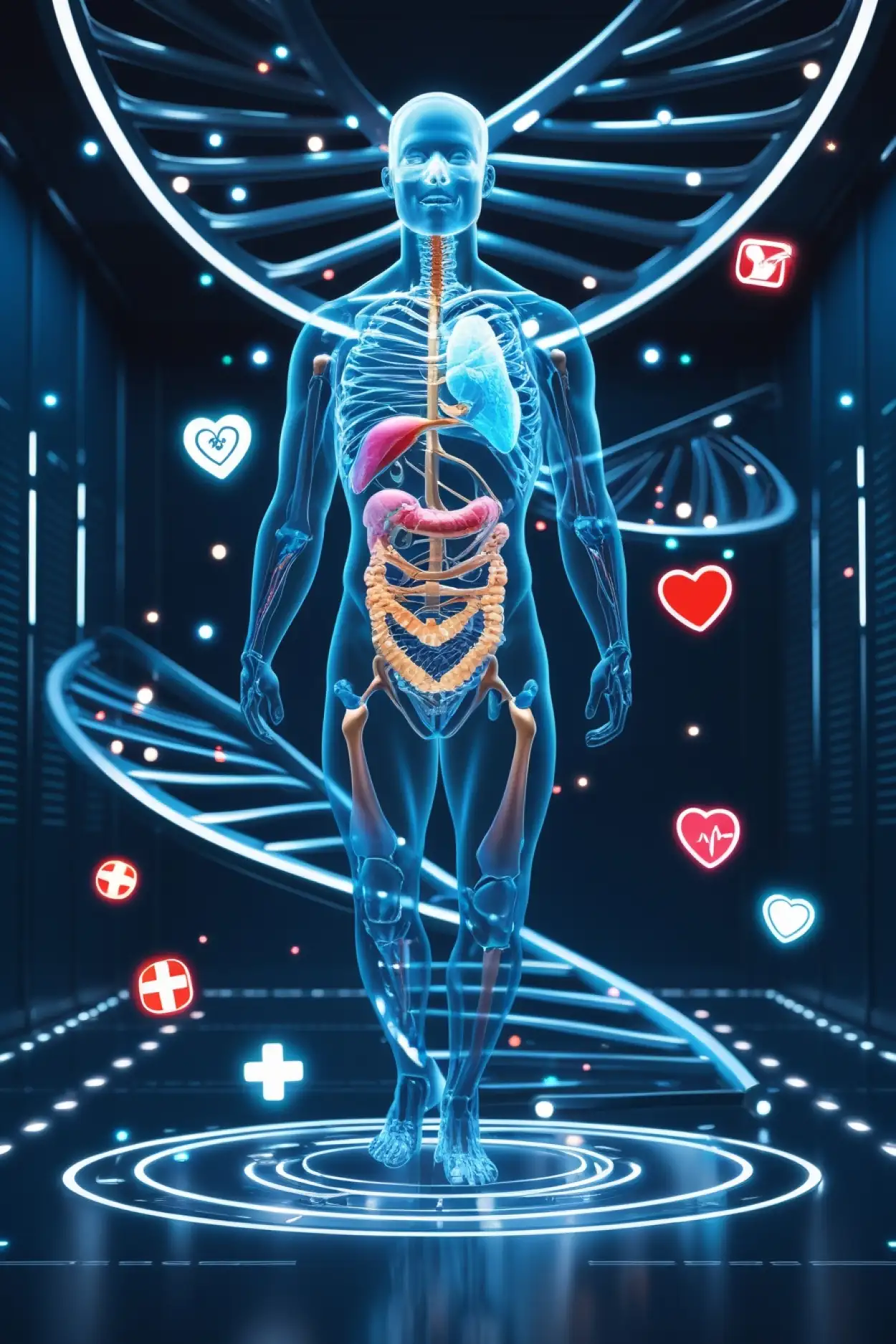 Free Download Medical Background With DNA Structure - High Quality Medical Background Background