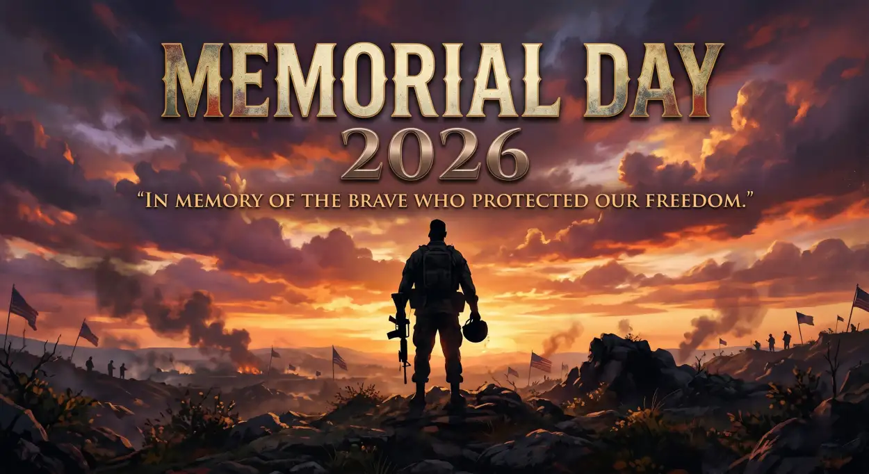 Free Download Memorial Day 2026 Cinematic Usa Tribute Artwork - High Quality Morial Day 2026 Image