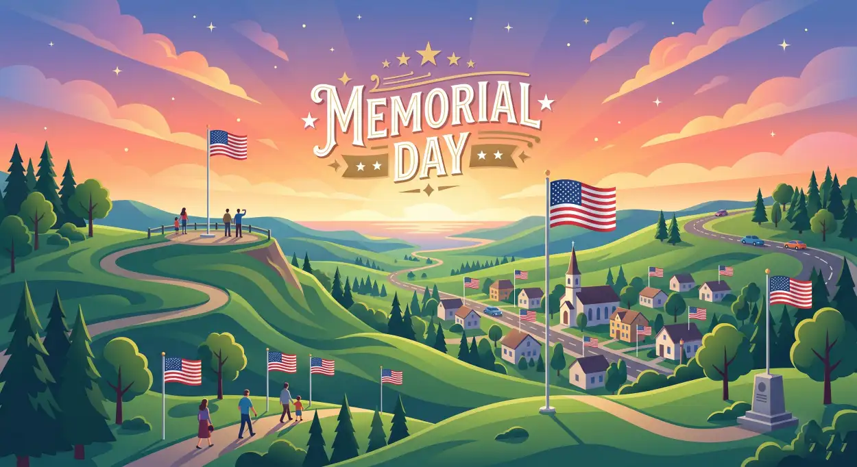 Free Download Memorial Day 2026 Creative Patriotic Illustrations - High Quality Morial Day 2026 Image