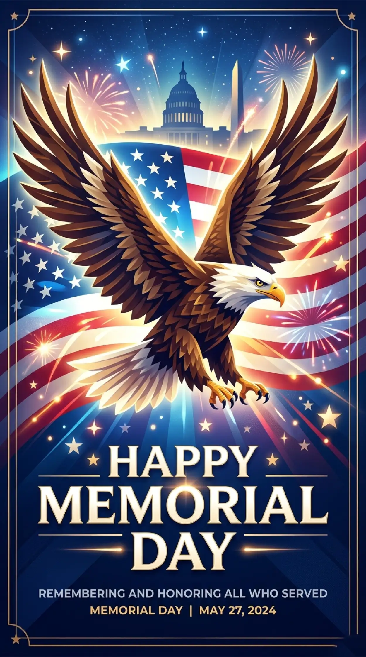 Free Download Memorial Day 2026 Patriotic Eagle Wallpaper - High Quality Memorial Day 2026 Image
