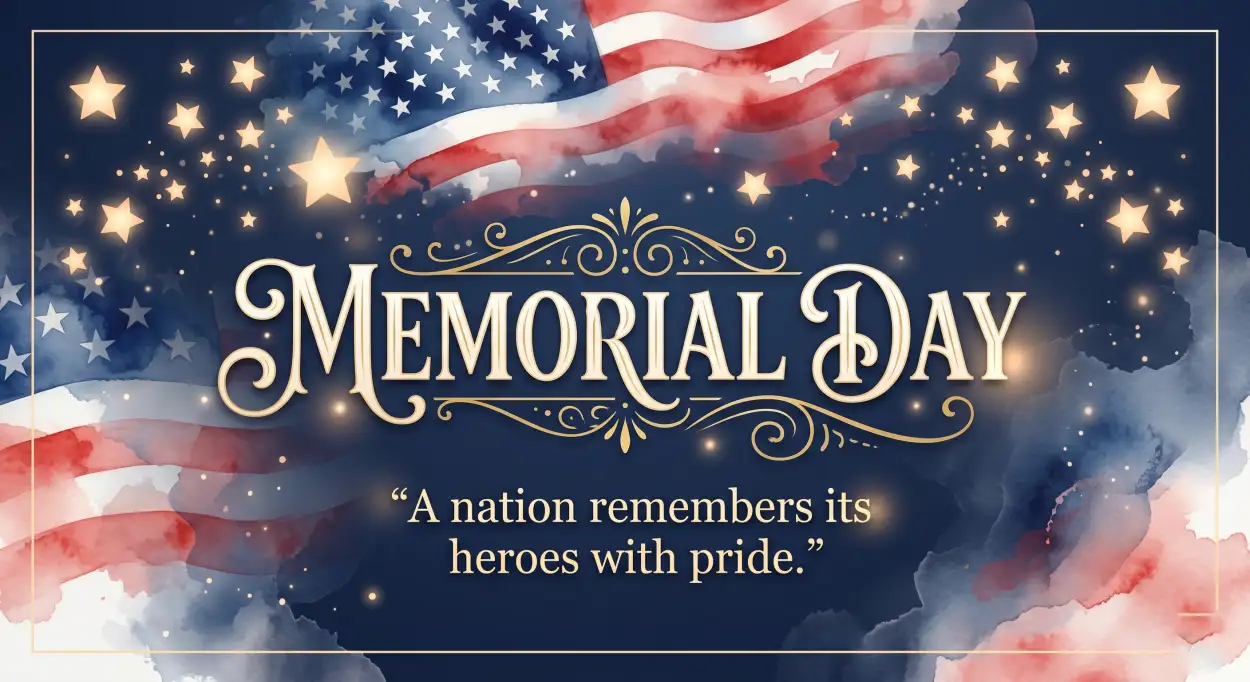 Free Download Memorial Day 2026 Patriotic Website Banner Images - High Quality Morial Day 2026 Image