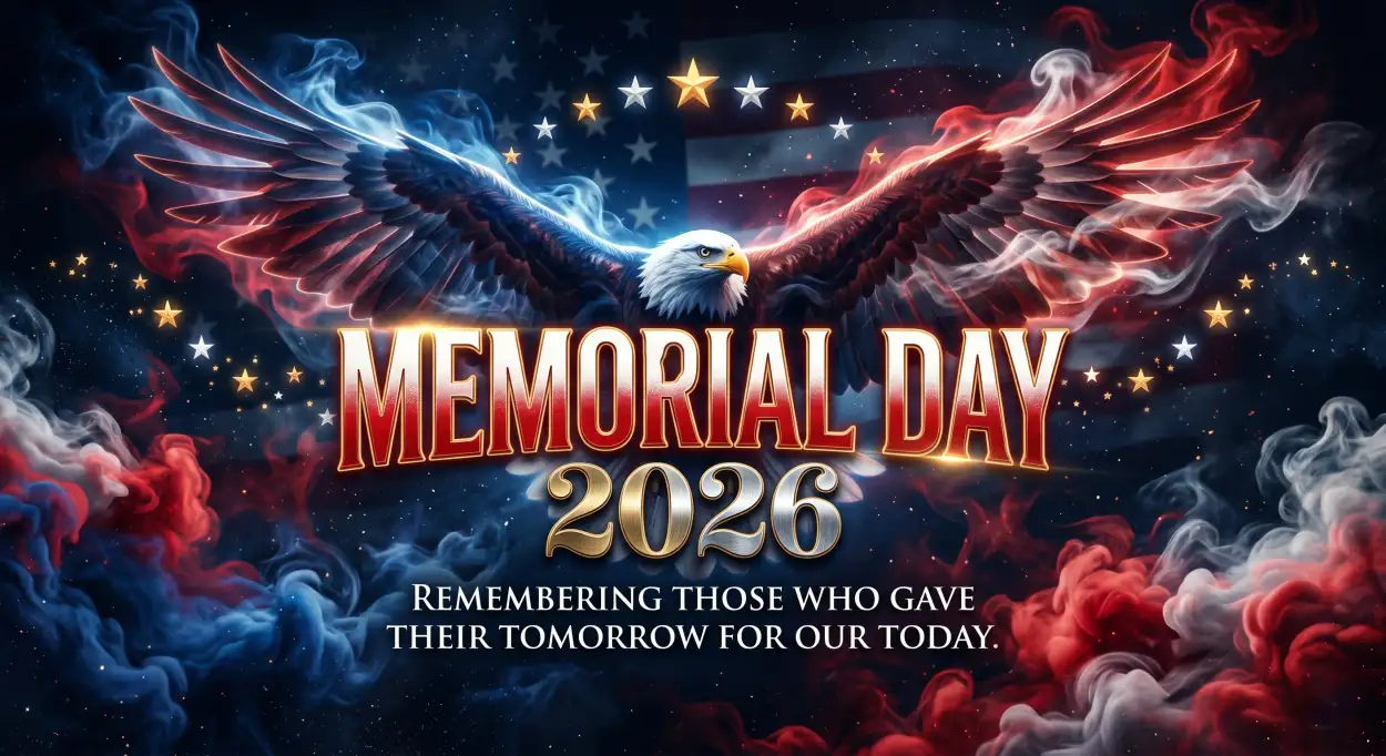 Free Download Memorial Day 2026 Stars Stripes Eagle Graphics - High Quality Morial Day 2026 Image