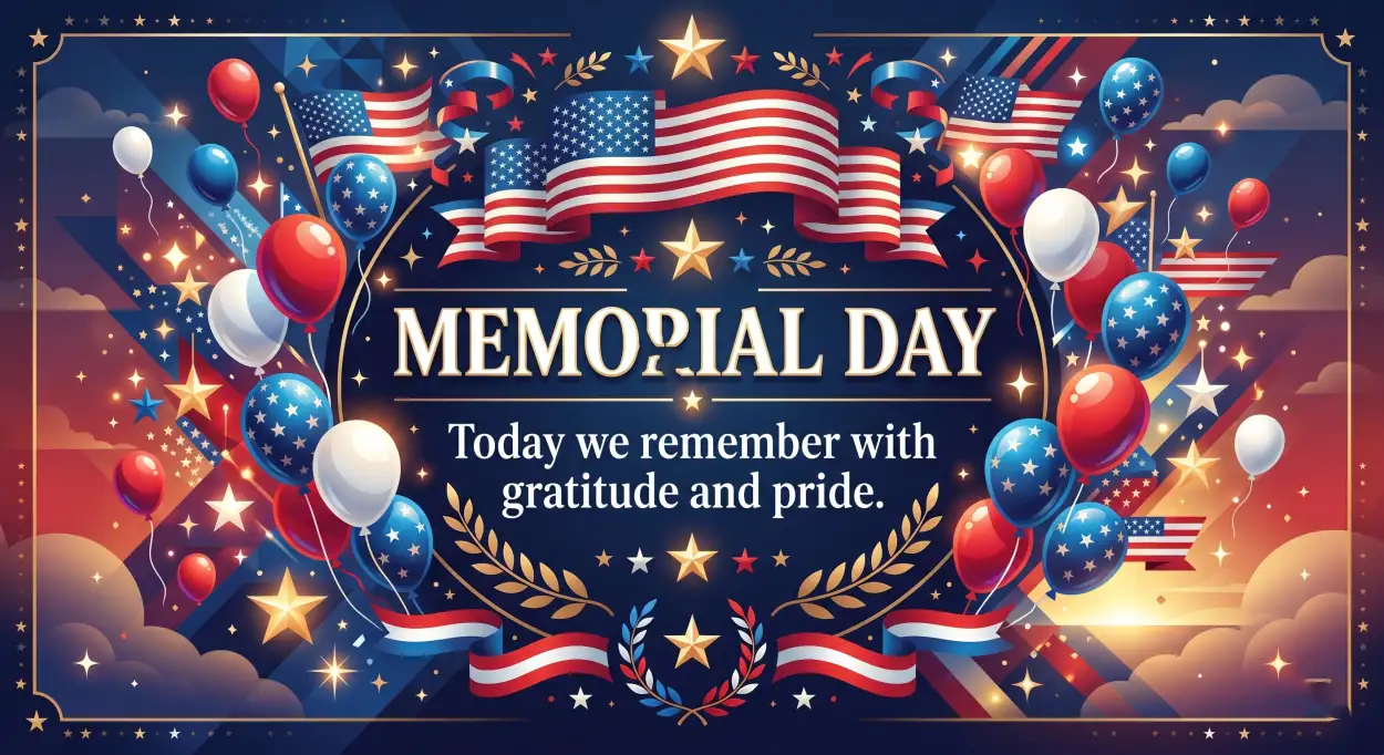 Free Download Memorial Day 2026 Stylish Patriotic Vector Art - High Quality Morial Day 2026 Image