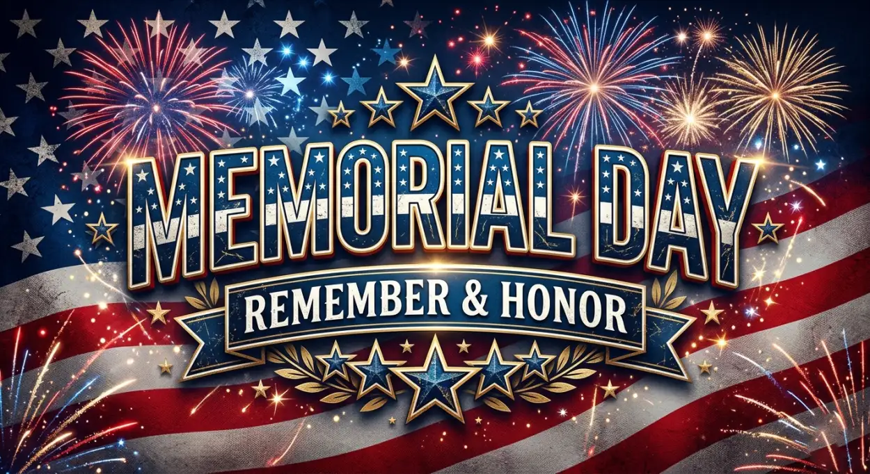 Free Download Memorial Day 2026 Transparent Background - High Quality Memorial Day 2026 Background Image