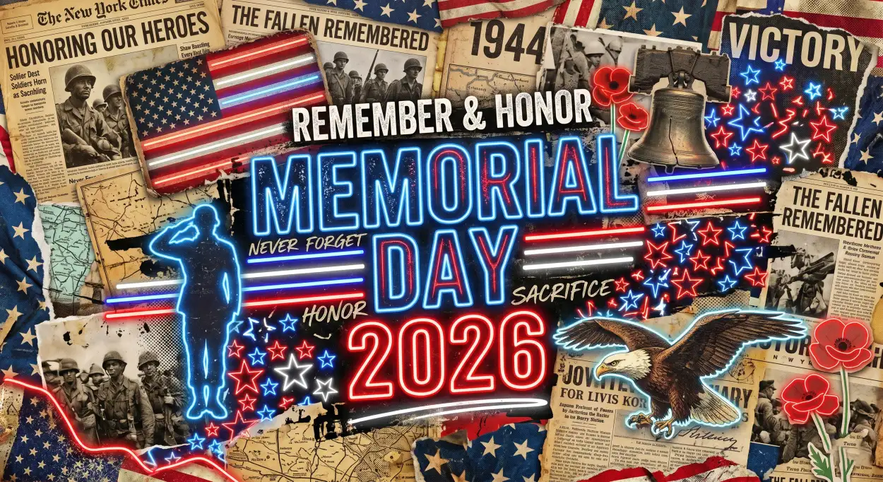 Free Download Memorial Day Greeting Card Clipart Collection 2026 - High Quality Memorial Day Greeting Card 2026 Image