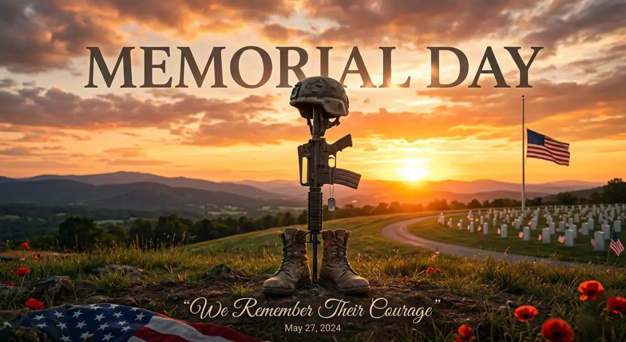 Free Download Memorial Day Greeting Card For Digital Download 2026 - High Quality Memorial Day Greeting Card 2026 Image