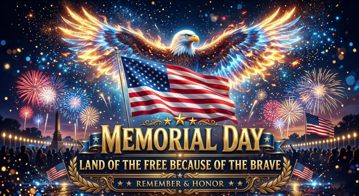 Free Download Memorial Day Greeting Card For Holiday Deals Banner 2026 - High Quality Memorial Day Greeting Card 2026 Image