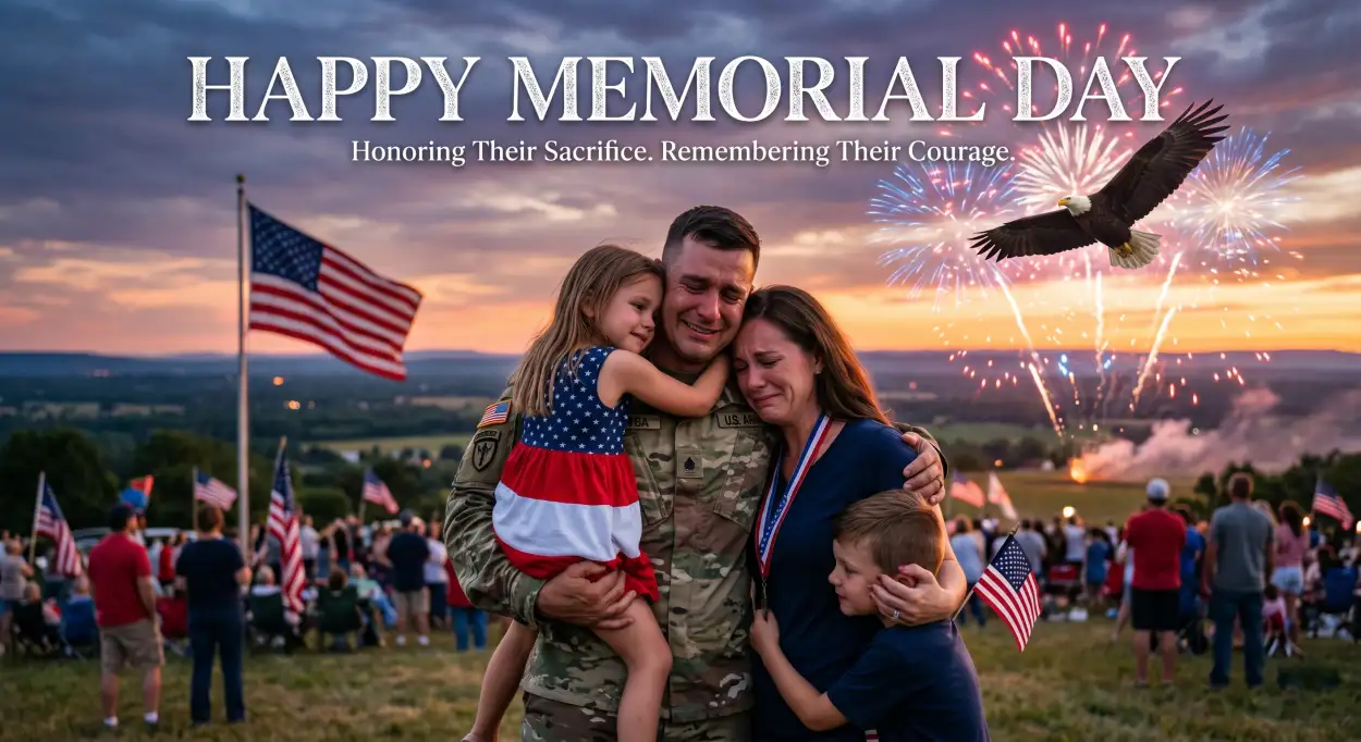 Free Download Memorial Day Greeting Card For Military Families 2026 - High Quality Memorial Day Greeting Card 2026 Image