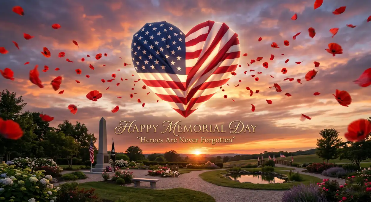 Free Download Memorial Day Greeting Card For Online Sharing 2026 - High Quality Memorial Day Greeting Card 2026 Image