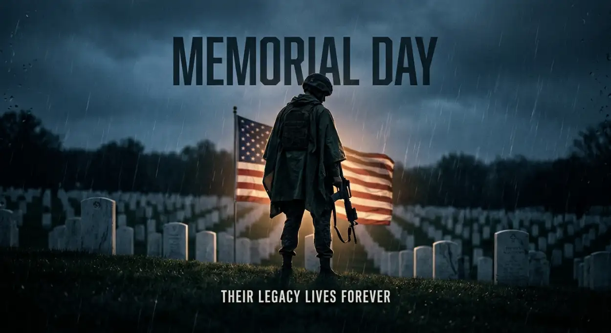 Free Download Memorial Day Greeting Card For Tribute Posters 2026 - High Quality Memorial Day Greeting Card 2026 Image