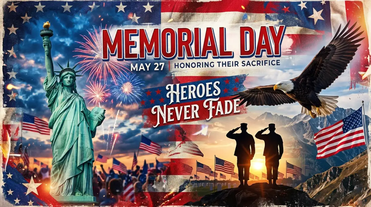 Free Download Memorial Day Greeting Card For Website Banner 2026 - High Quality Memorial Day Greeting Card 2026 Image