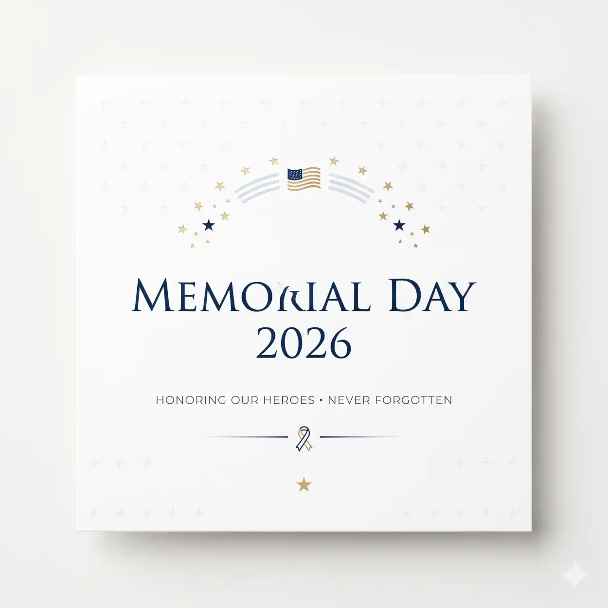 Free Download Memorial Day Greeting Card Psd Template 2026 - High Quality Memorial Day Greeting Card 2026 Image