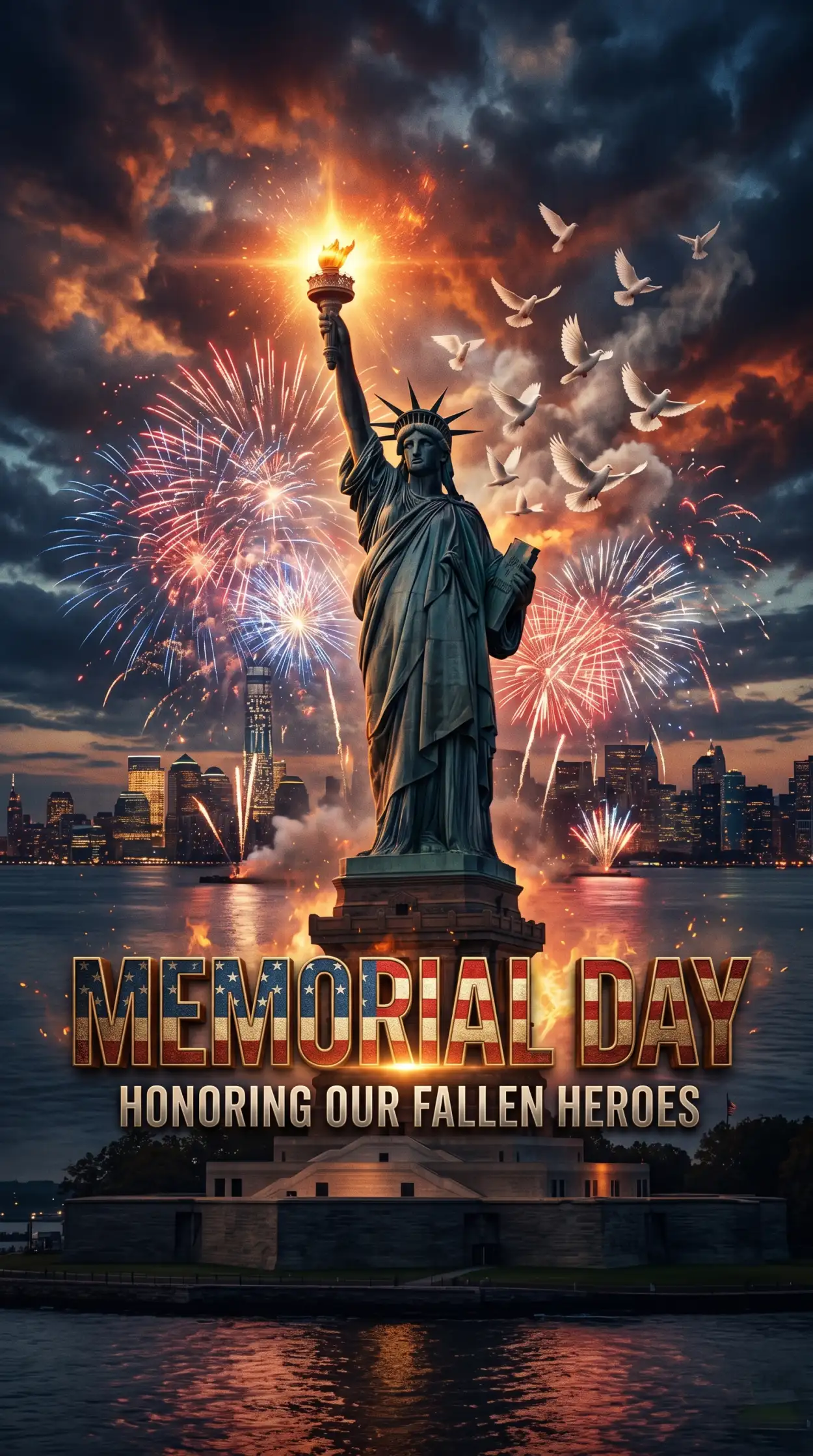 Free Download Memorial Day Greeting Card With Hero Background 2026 - High Quality Memorial Day Greeting Card 2026 Background Image