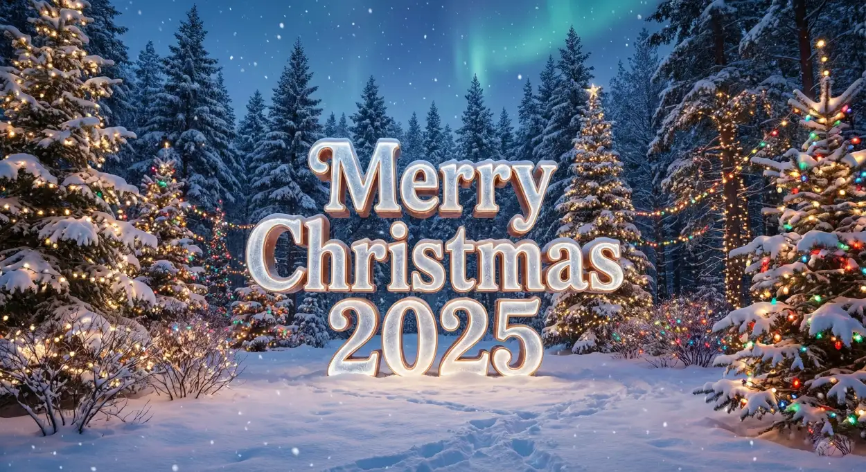 Free Download Merry Christmas 2025 3d Text Images - High Quality Merry Christmas 2025 Background