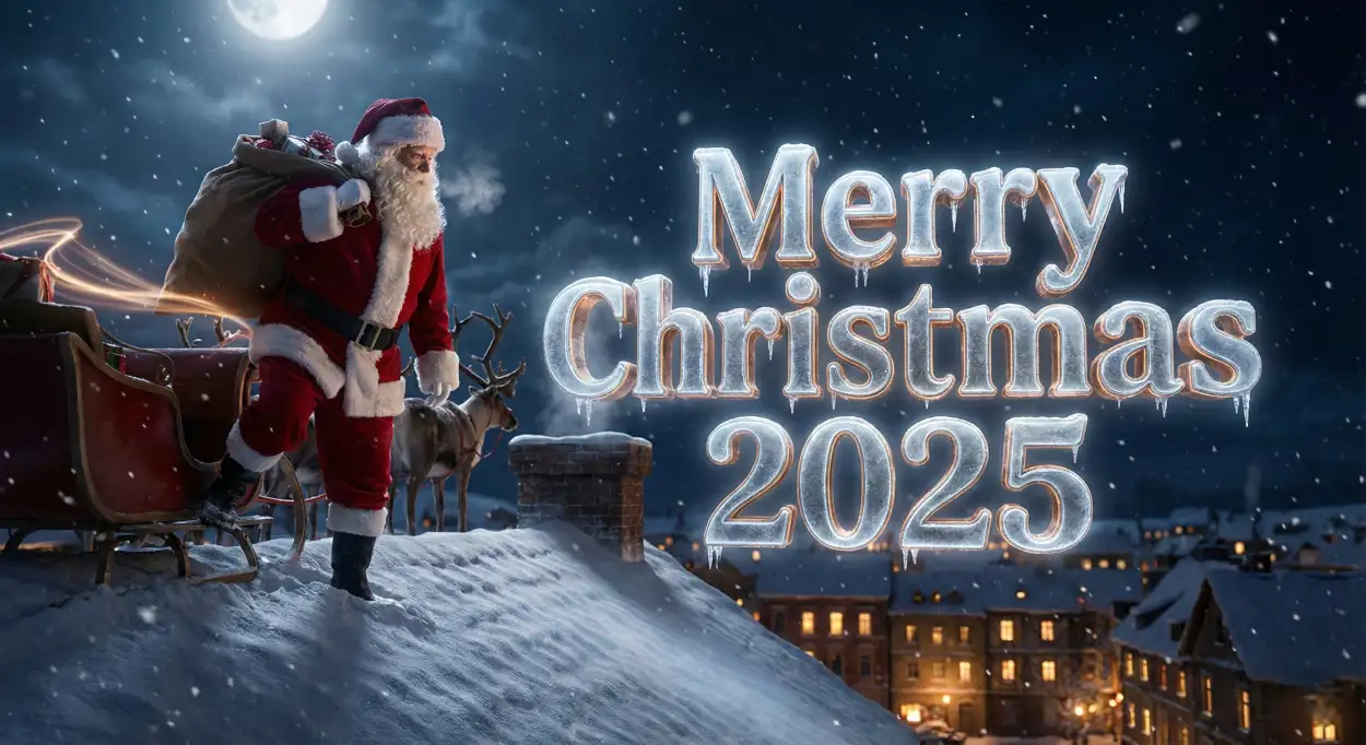 Free Download Merry Christmas 2025 Digital Greeting Design - High Quality Merry Christmas 2025 Background