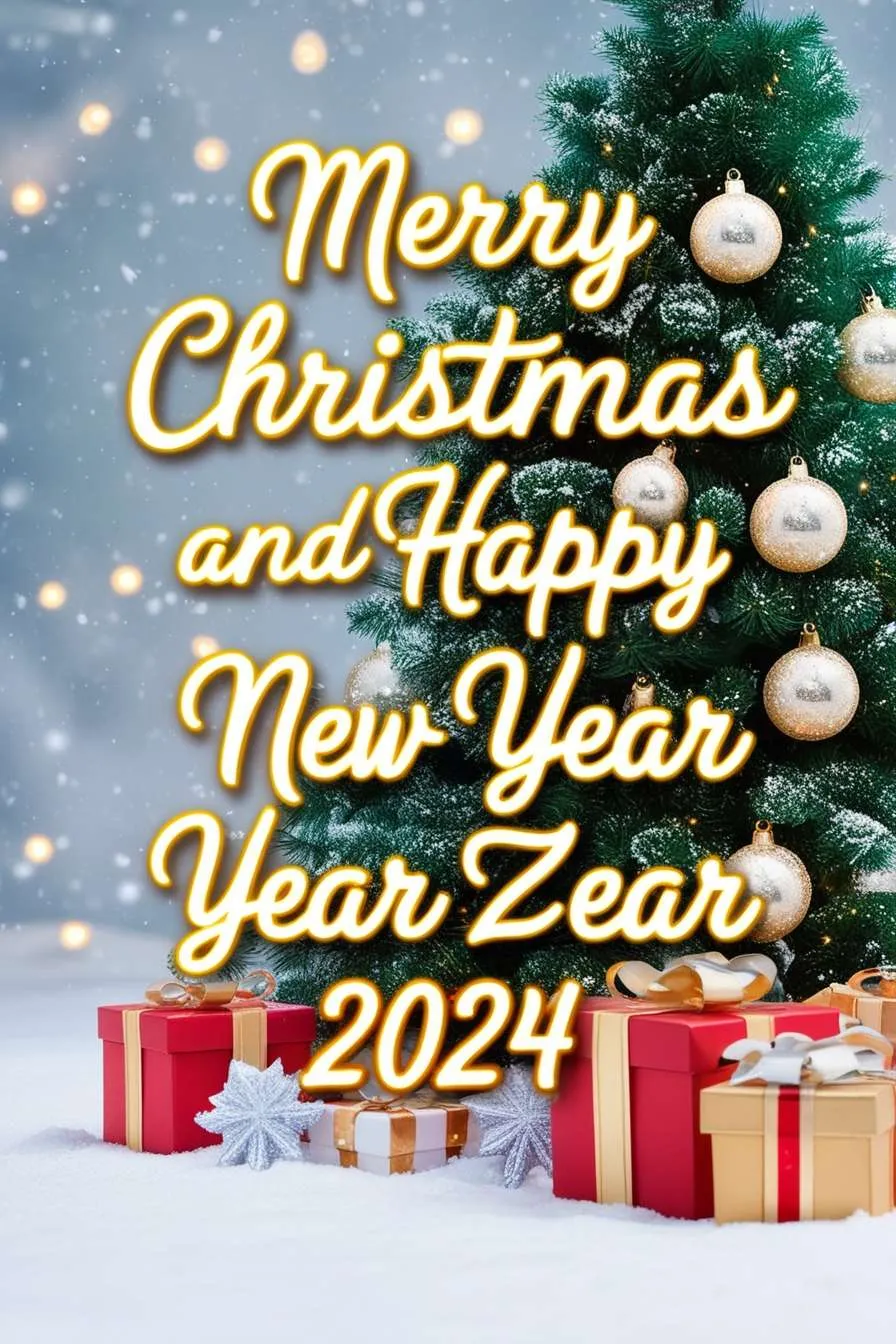 Free Download Merry Christmas And Happy New Year 2024 Wishes Graphics - High Quality Merry Christmas And A Happy New Year 2024 Background