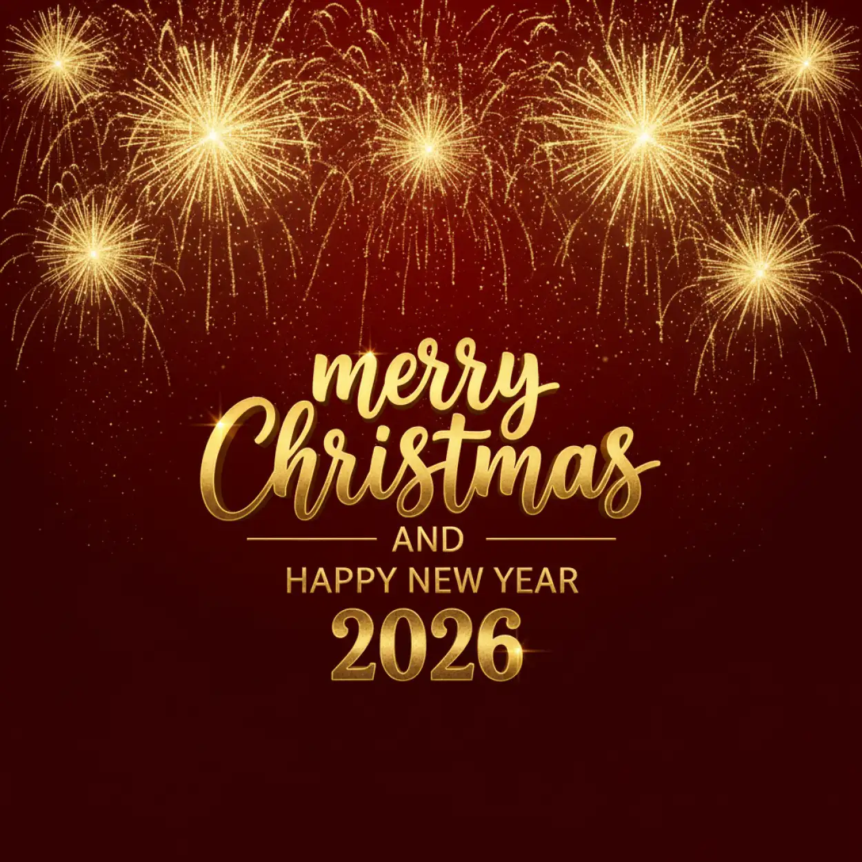 Free Download Merry Christmas And Happy New Year 2026 Gold Text Design - High Quality Merry Christmas And Happy New Year 2026 Background