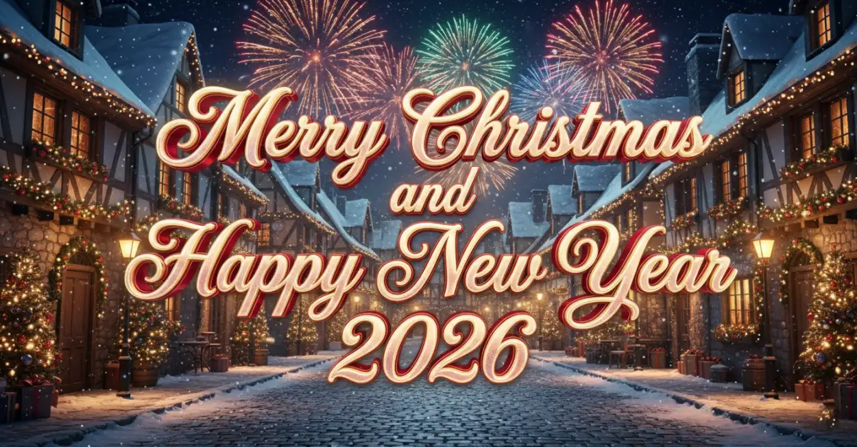 Free Download Merry Christmas And Happy New Year 2026 Social Media Post - High Quality Merry Christmas And Happy New Year 2026 Background