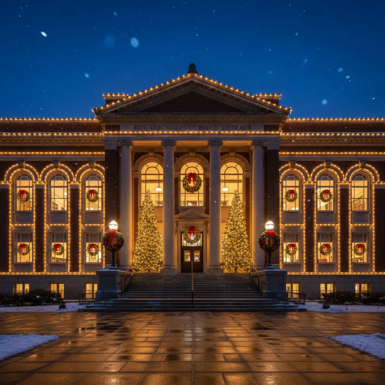 Free Download Merry Christmas Background Hd Night Scene - High Quality Merry Christmas Background Hd Background