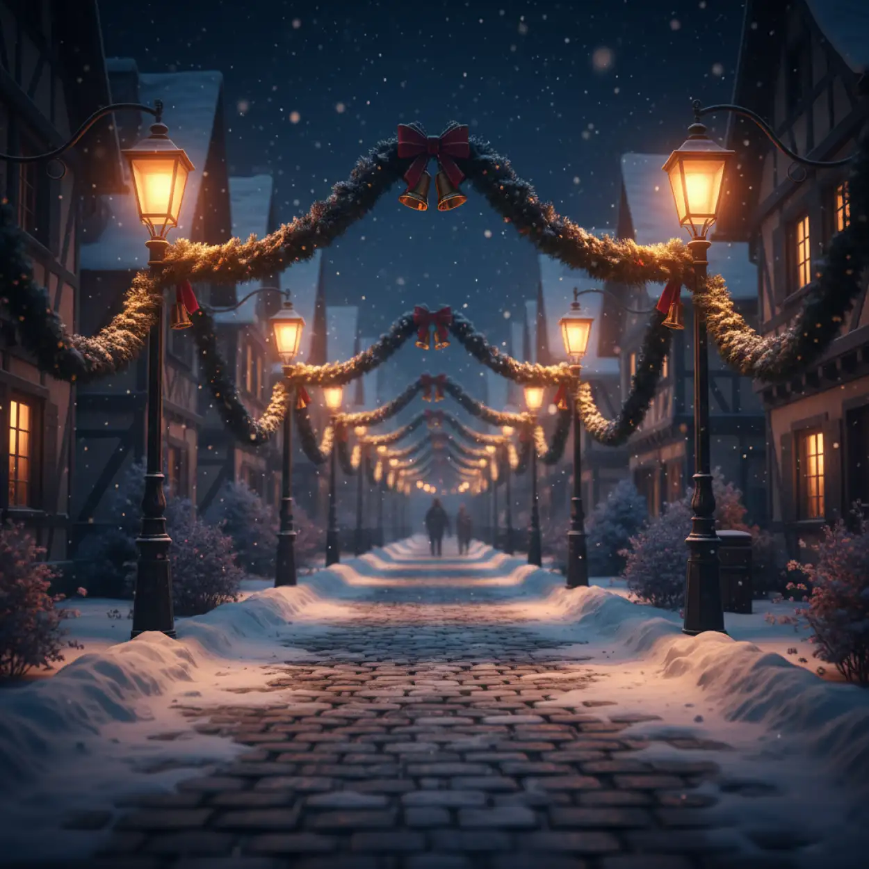 Free Download Merry Christmas Background With Fairy Lights Border - High Quality Merry Christmas Background Background