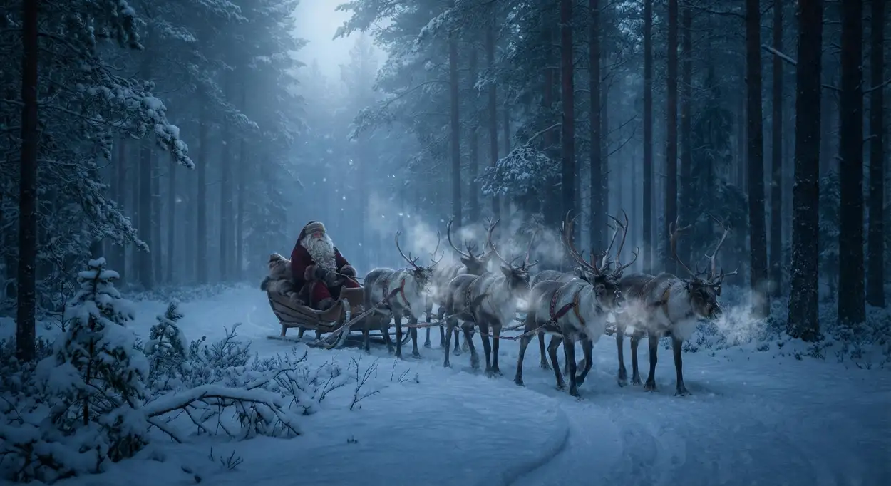 Free Download Merry Christmas Background With Snowfall Bokeh Effect - High Quality Merry Christmas Background Background Image